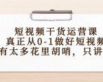 短视频干货运营课,真正从0-1做好短视频,没有太多花里胡哨,只讲干货-虚拟资源库