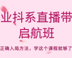 企业抖系直播带货启航班,正确入局方法,学这个课程就够了-虚拟资源库