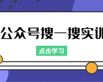 公众号搜一搜实训，收录与恢复收录、 排名优化黑科技，附送工具（价值998元）-虚拟资源库