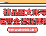 精品图文账号运营全流程课程 从0到100教你做图文账号-虚拟资源库