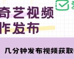 爱奇艺号视频发布,每天只需花几分钟即可发布视频,简单操作收入过万【教程+涨粉攻略】-虚拟资源库
