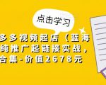 小乔·拼多多视频起店(蓝海项目),纯推广起链接实战,多玩法合集-价值2678元-虚拟资源库