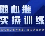 飞哥·随心推实操训练,优化随心推投放,避免浪费预算-虚拟资源库