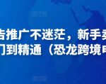 亚马逊广告推广不迷茫,新手卖家产品运营入门到精通(恐龙跨境电商)-虚拟资源库