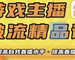 游戏主播破流精品课,从零到一提升直播间人气,提高自我直播水平,提高直播人气-虚拟资源库