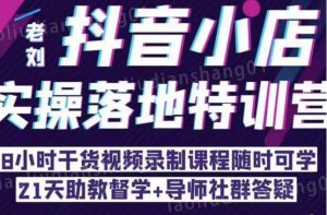 抖音小店实操落地特训营：抖音小店无货源精细化运营，抖店商品卡流量（22节）-虚拟资源库