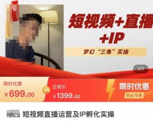 谦四·短视频直播运营及IP孵化实操,80节干货实操分享-虚拟资源库
