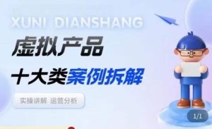虚拟产品项目拆解课，十大类案例拆解分析运营玩法-虚拟资源库