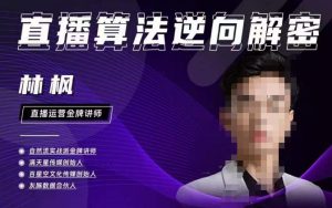 林枫直播算法逆向解密980线上课,选品+建模+老号重启+控流+罗盘分析+小店随心推-虚拟资源库