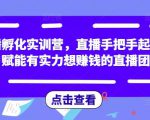 直播孵化实训营,直播手把手起号,赋能有实力想赚钱的直播团队-虚拟资源库