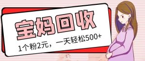最新宝妈粉回收变现计划及胎教音乐高端变现玩法全套教程！（非老玩法）-虚拟资源库