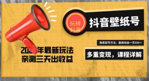 7天螺旋起号，打造一个日赚5000＋的抖音壁纸号（价值688）-虚拟资源库