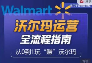 沃尔玛店铺前期运营从零到一最全指南,全面挖掘沃尔玛入门盲区,深度打造新手实操技巧-虚拟资源库