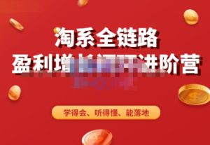 淘系全链路盈利增长闭环进阶营，融合全店动销，学得会、听得懂、能落地！-虚拟资源库