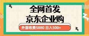 3月最新京东企业购教程,小白可做单人日利润500+撸货项目(仅揭秘)-虚拟资源库