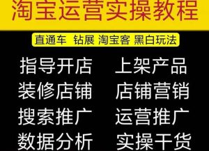 2023淘宝开店教程0基础到高级全套视频网店电商运营培训教学课程-虚拟资源库