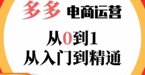 嗝姐小乔·23年系列课:多多运营从0到1,掌握电商运营技巧,学会合理运营链接,活动、推广等流程-虚拟资源库
