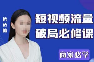2023最新透糖短视频流量破局必修课——商家必学-虚拟资源库
