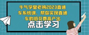 牛气学堂老衲2023直通车系统课,帮你实现直通车的低花费高产出-虚拟资源库