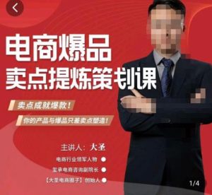 大圣·电商标品爆款卖点策划课，标品卖点成就爆款，可落地卖点提炼课-虚拟资源库