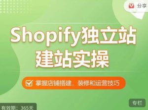 Shopify独立站建站实操课,从0-1手把手教你搭建一个高质量的独立站-虚拟资源库