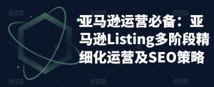 亚马逊运营必备：亚马逊Listing多阶段精细化运营及SEO策略-虚拟资源库