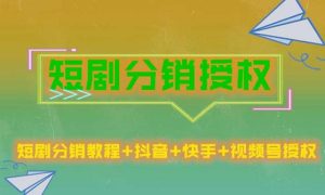 短剧分销授权,收益稳定,门槛低(视频号,抖音,快手)-虚拟资源库