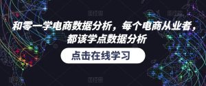 和零一学电商数据分析,每个电商从业者,都该学点数据分析-虚拟资源库