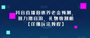 抖音直播退休养老金预测,暴力撸音浪,礼物收割机【详细玩法教程】-虚拟资源库