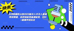 云顶联盟彭小四2023新无人半无人直播带货教程,自然流起号鱼塘起号,OBS+直播伴侣玩法-虚拟资源库