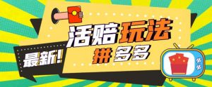 外面收费398的拼多多最新活赔项目,单号单次净利润100-300+【详细玩法教程】-虚拟资源库