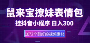 鼠来宝撩妹表情包，通过抖音小程序变现，日入300+（包含72个动画视频素材）-虚拟资源库