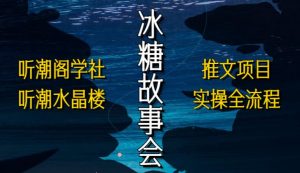 听潮阁学社听潮水晶楼抖音冰糖故事会项目实操,小说推文项目实操全流程,简单粗暴!-虚拟资源库