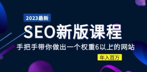 2023某大佬收费SEO新版课程:手把手带你做出一个权重6以上的网站,年入百万-虚拟资源库