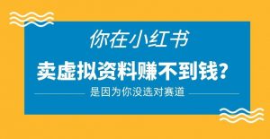 小红书卖虚拟资料的正确赛道,没有什么门槛,一部手机就可以操作【揭秘】-虚拟资源库