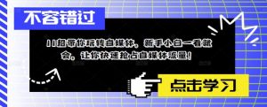 11招带你玩转自媒体,新手小白一看就会,让你快速抢占自媒体流量!-虚拟资源库