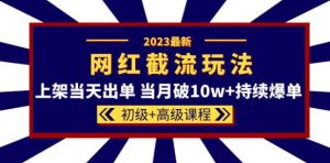 2023网红·同款截流玩法【初级+高级课程】上架当天出单当月破10w+持续爆单-虚拟资源库