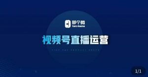 那个腾·视频号直播运营，​视频号直播推流逻辑/流量渠道解析/直播起号攻略/直播实操技巧-虚拟资源库