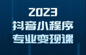 2023年抖音小程序变现保姆级教程，0粉丝新号，无需实名，3天起号，第1条视频就有收入-虚拟资源库