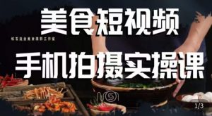 烁石·美食视频手机拍摄实操课,美食摄影理论、手机拍摄相关设置、剪辑调色、布光原理等内容-虚拟资源库