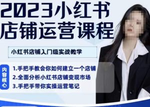 陶金金·2023小红书店铺运营课,小红书店铺入门实战教学-虚拟资源库