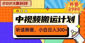 外面卖2980元2023黑科技操作中视频撸收益,听话照做小白日入300+-虚拟资源库