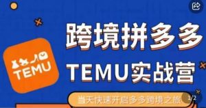 大鹏出海·拼多多跨境temu运营指导,开店注册+选品+核价上架,日出千单实战课-虚拟资源库