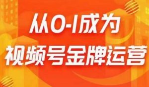 从0-1成为视频号金牌运营,微信运营/账号内容/选品组货/直播全案/起号策略,我们帮你在视频号赚到钱-虚拟资源库