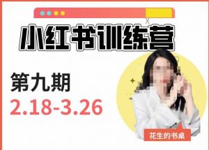 小红书训练营第9期(花生的书桌):7天定位实战+7天爆款拆解实战,21天爆款笔记实操-虚拟资源库