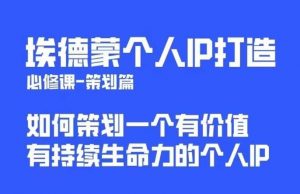 埃德蒙普通人都能起飞的个人IP策划课,如何策划一个优质个人IP-虚拟资源库