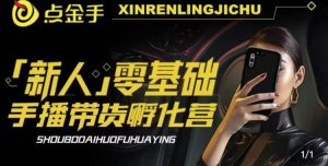 2023点金手·新人零基础手播带货孵化营：账号运营篇+主播话术篇+数据流量篇等-虚拟资源库