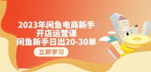 2023年闲鱼电商新手开店运营课:闲鱼新手日出20-30单(18节-实战干货)-虚拟资源库