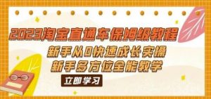 2023淘宝直通车保姆级教程:新手从0快速成长实操,新手多方位全能教学-虚拟资源库