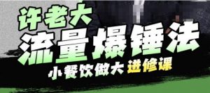许老大流量爆锤法，小餐饮做大进修课，一年1000家店亲身案例大公开-虚拟资源库